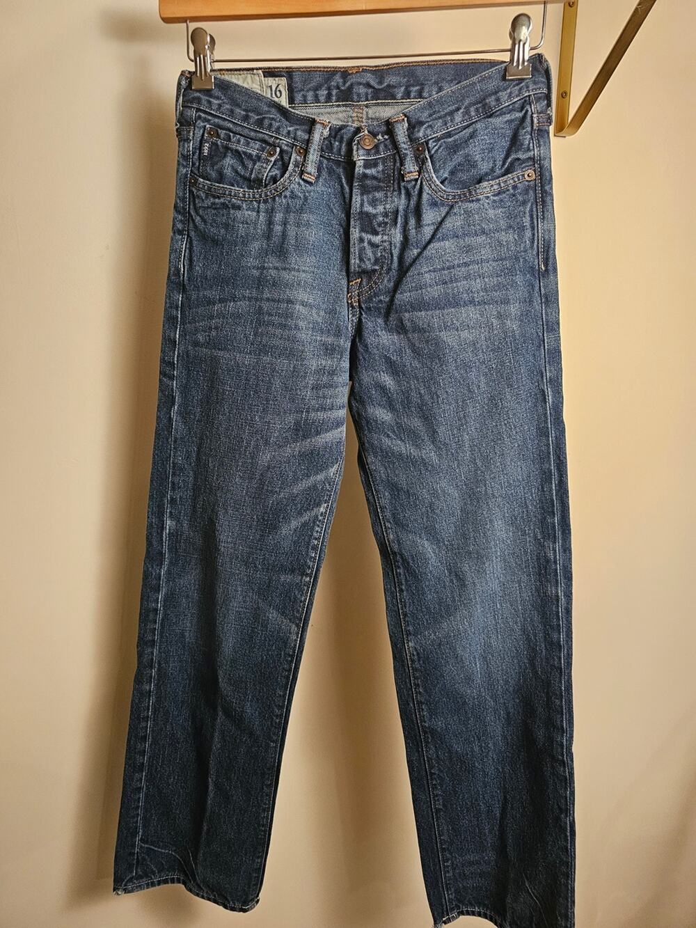 16 Slim 100% Cotton Classic Boys's Blue Straight-Leg Jeans